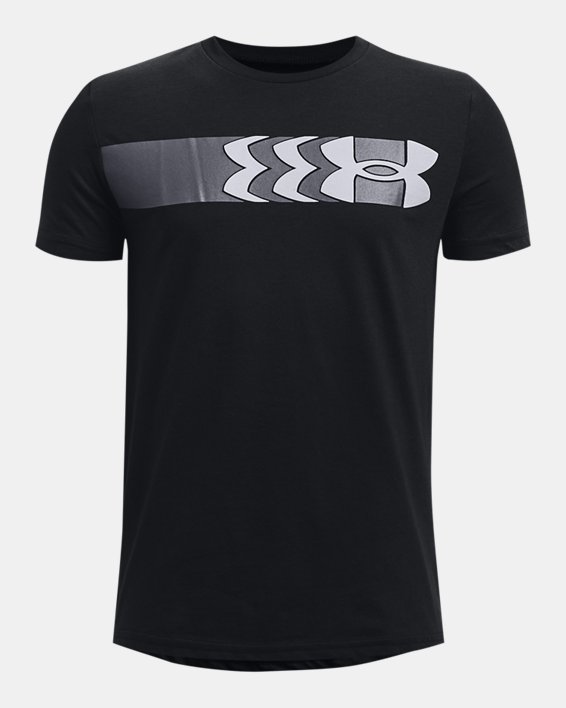 Boys' UA Fast Branded Logo Short Sleeve, Black, pdpMainDesktop image number 0